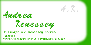 andrea kenessey business card